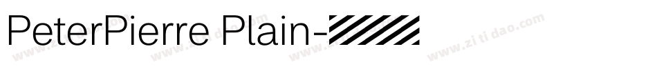 PeterPierre Plain字体转换